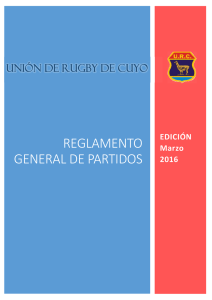 Reglamento Gral. de Partidos URC 2016