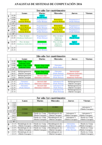 ANALISTAS DE SISTEMAS DE COMPUTACIÓN 2016