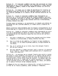 árticu1o 11 -- M trabajador académico que haya sido contratado oor