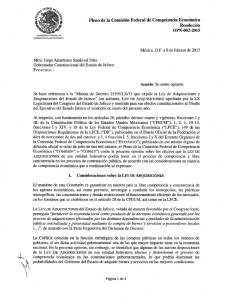 Pleno de la Comisión Federal de Competencia Económica