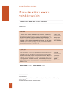 Dermatitis actínica crónica: reticuloide actínico