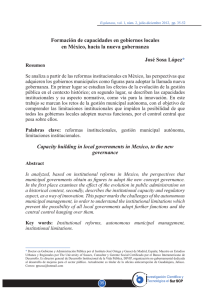 Formación de capacidades en gobiernos locales en México, hacia