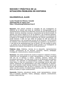 nocion y práctica de la situación-problema en historia