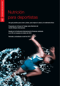 Nutrici&oacute;n para deportistas - Direcci&oacute;n General del Deporte