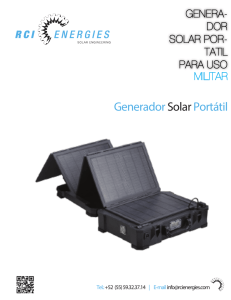generador solar portatil de uso militar