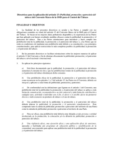 Directrices para la aplicación del artículo 13 (Publicidad, promoción