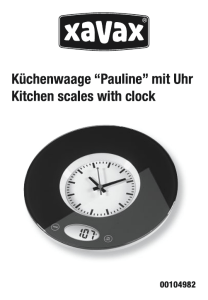 Küchenwaage “Pauline” mit Uhr