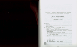 Principios y criterios que informan los sistemas electorales de las