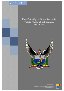 Plan Estrat&eacute;gico Operativo de la Polic&iacute;a Nacional del Ecuador N1