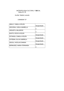 ANTROPOLOGIA CULTURAL Y SOSOCIAL Notas Art. 36 Auxiliar