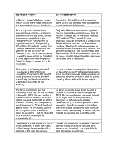 31) Herbert Hoover 31) Herbert Hoover In Herbert