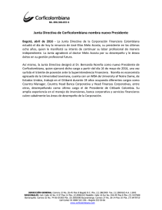 Junta Directiva de Corficolombiana nombra nuevo Presidente