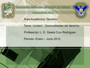 Generalidades del Derecho - Universidad Autónoma del Estado de