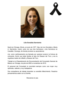 Lilia González Sarmiento Nació en Chicago, Illinois, en junio de