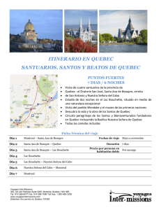 los programas "Los Santuarios de Quebec"