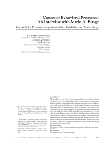 Causes of Behavioral Processes: An Interview with Mario A. Bunge