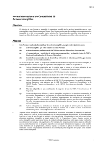 Norma Internacional de Contabilidad 38 Activos intangibles Objetivo