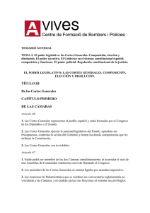 TÍTULO III De las Cortes Generales CAPÍTULO PRIMERO DE LAS