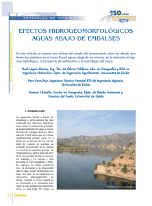 efectos hidrogeomorfológicos aguas abajo de embalses