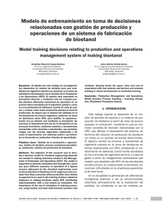 Modelo de entrenamiento en toma de decisiones relacionadas con