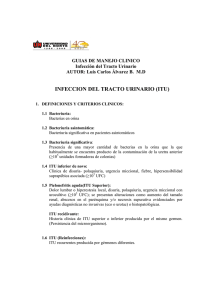 INFECCION DEL TRACTO URINARIO (ITU)