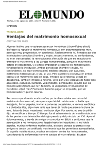 Peri Rossi: Ventajas del matrimonio homosexual