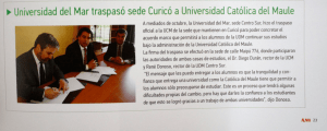 ` > Universidad del Mar traspasó sede Curicó a Universidad Católica