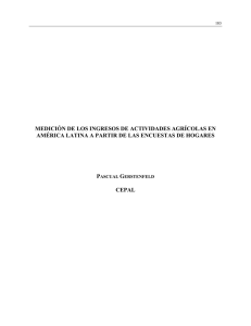 medición de los ingresos de actividades agrícolas en américa latina