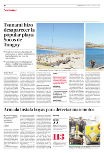Tsunami hizo desaparecer la popular playa Socos de
