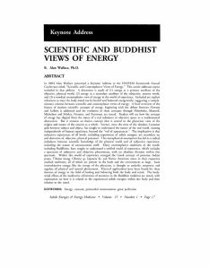 SCIENTIFIC AND BUDDHIST VIEWS OF ENERGY