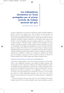 Los trabajadores domésticos en Suiza protegidos por el primer