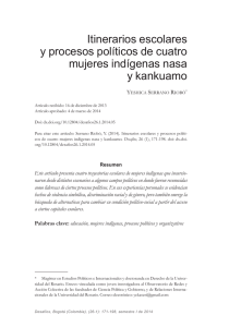 Itinerarios escolares y procesos políticos de cuatro mujeres