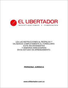 PERSONA JURIDICA - EL LIBERTADOR