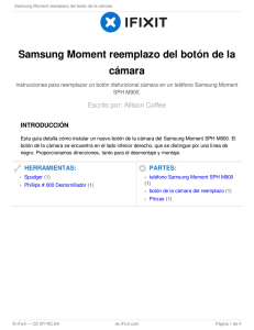 Samsung Moment reemplazo del botón de la cámara