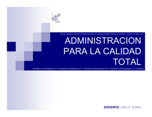 administracion para la calidad total - Docencia FCA-UNAM