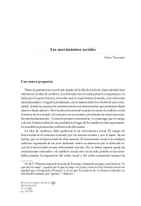 Touraine, Alain (2006). "Los movimientos sociales".