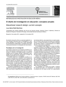 El diseño de investigación en educación: conceptos actuales