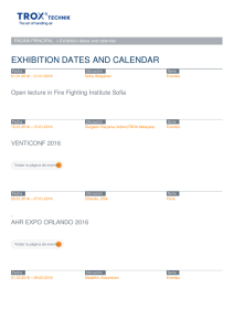 exhibition dates and calendar