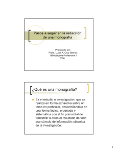 ¿Qué es una monografía? - Ponce - Universidad Interamericana de
