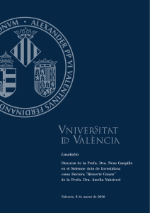 Laudatio - Universitat de València