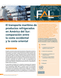 El transporte marítimo de productos refrigerados en América del Sur