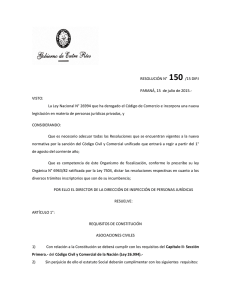 Resolución 150/2015 DIPJ - Consejo Profesional de Ciencias
