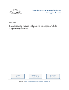 La educaciÃ³n media obligatoria en EspaÃ±a, Chile, Argentina y MÃ