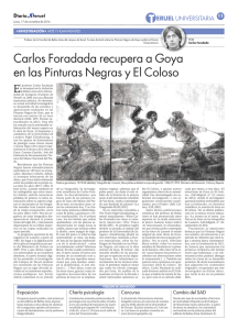 Carlos Foradada recupera a Goya en las Pinturas Negras y El Coloso