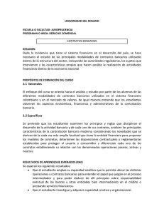 Contratos Bancarios - Universidad del Rosario