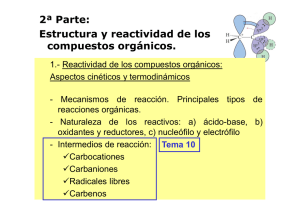2ª Parte: Estructura y reactividad de los compuestos orgánicos.