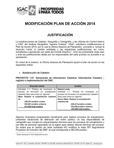 Justificación Modificación V. 2.0 - Instituto Geográfico Agustín Codazzi