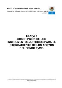 SUSCRIPCIÓN DE LOS INSTRUMENTOS