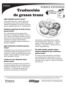 Traducción de grasas trans