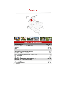 Córdoba - DNP Departamento Nacional de Planeación